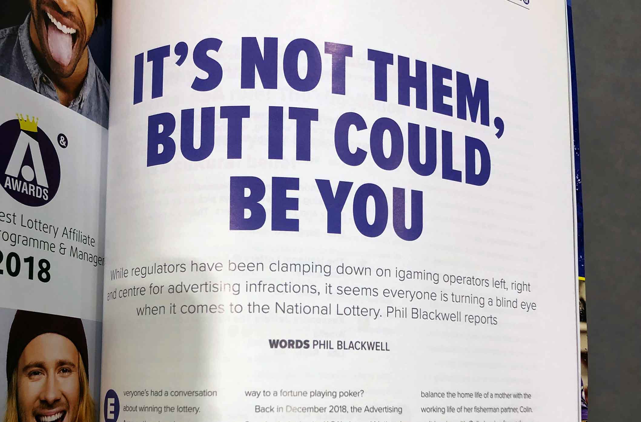 Article about lottery advertising regulations.